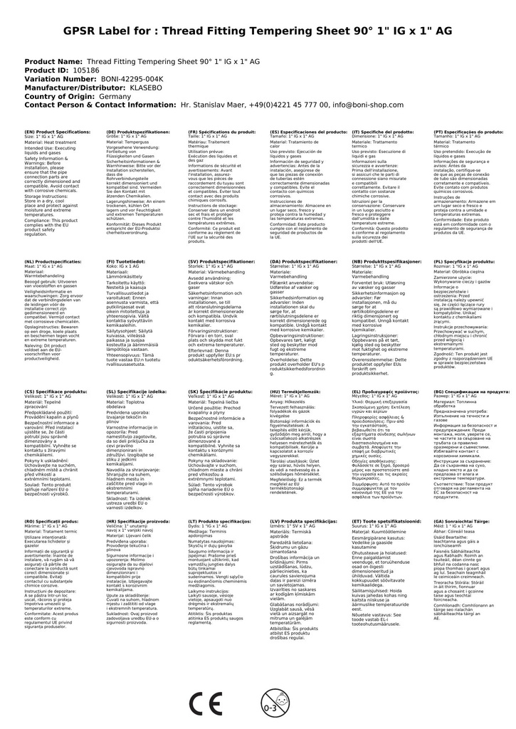 Menetes idom temperöntvény könyök 90° 1" belső menet x 1" külső menet-1