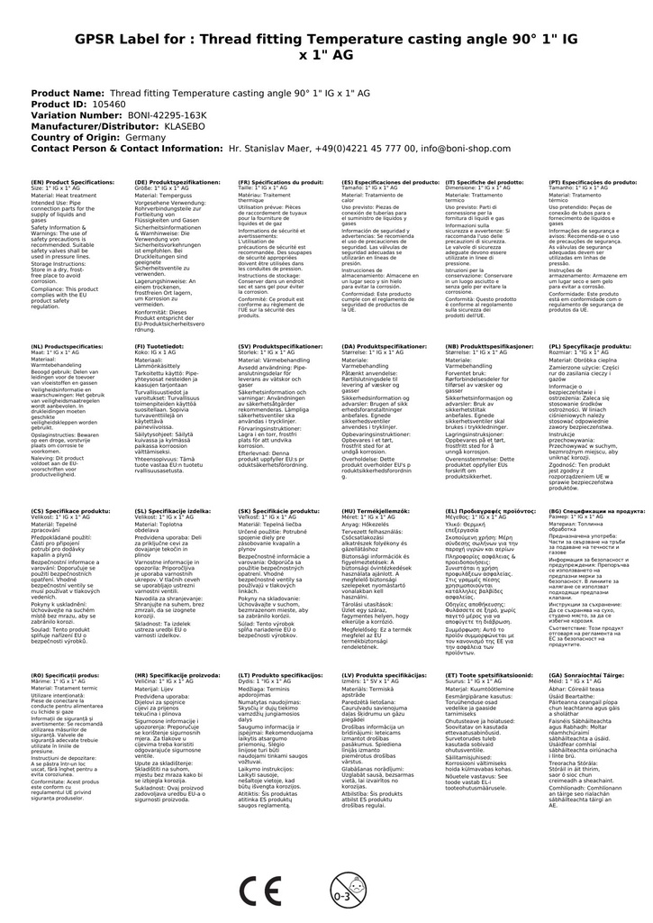 Menetes idom temperöntvény könyök 90° 1" belső menet x 1" külső menet-1