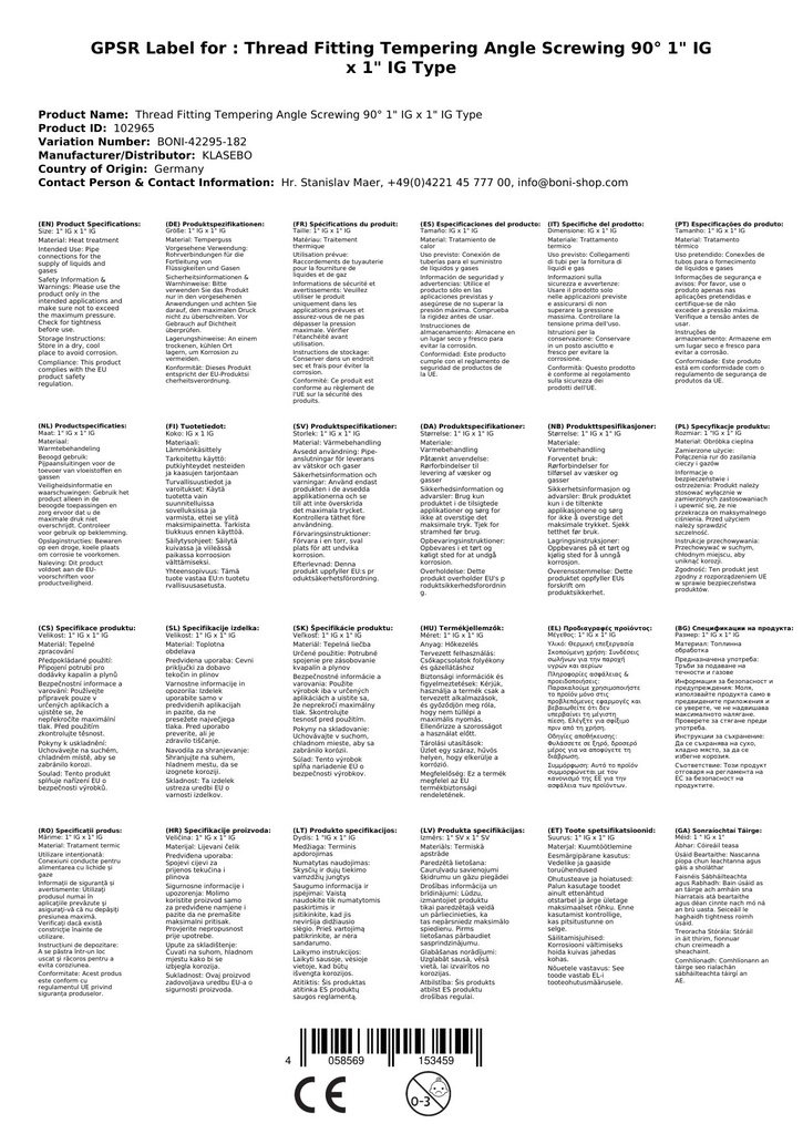 Menetes idom temperöntvény könyökcsatlakozó 90° 1" belső menet x 1" belső menet kúpos típus-1