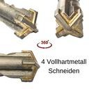 Kalapácsfúró SDS-PLUS 4-vágó Ø 18,0mm x 210mm hossz-1