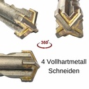 Kalapácsfúró SDS-PLUS 4-vágó Ø 18,0mm x 310mm hosszúság-1