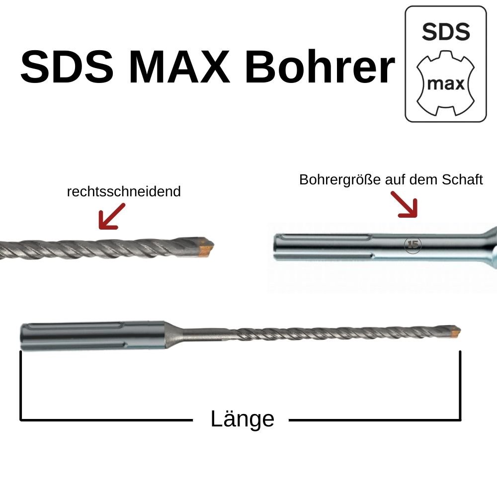 Kalapácsfúró SDS-MAX 4-vágó Ø 25, 0mm x 520mm hosszúság-0