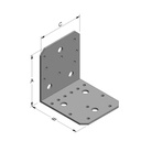 Sarokcsatlakozó 103 x 103 x 90 x 3 mm borda nélkül-0