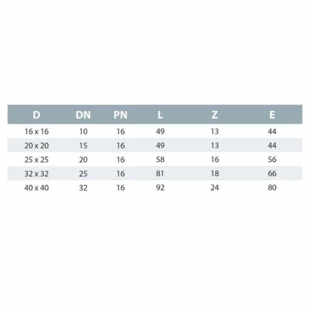 PP PE cső csatlakozás 90° könyök 2 csatlakozások 32 x 32-1