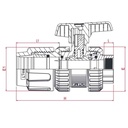 PP PE cső csatlakozó gömbcsap 25 x 3/4" BB-0