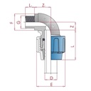 PP PE cső csatlakozás 90° könyök 40 x 1 1/2" AG-0