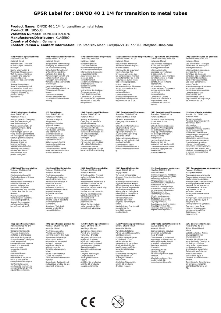 Sickenwulstnippel DN/OD 40 1 1/4 fémcsövekhez való átmenethez-2