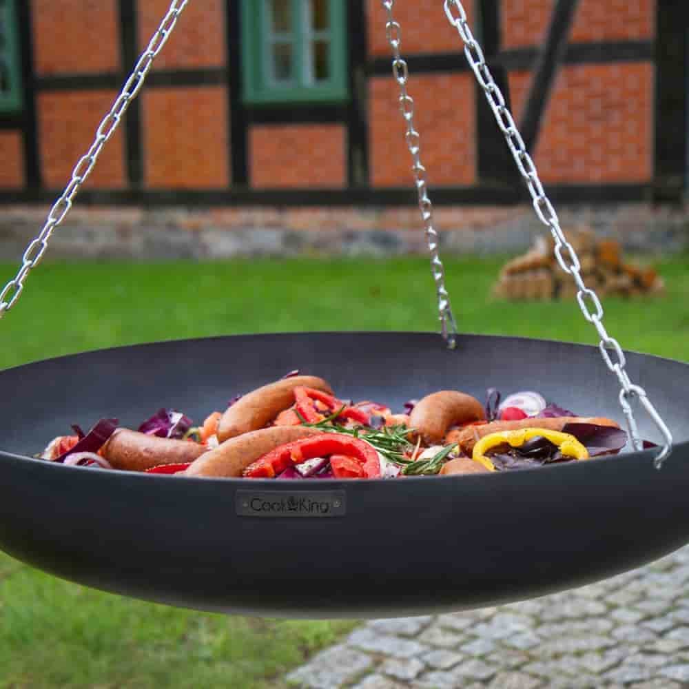 Wok természetes acél háromlábon 180 cm - 60 cm átmérő-2