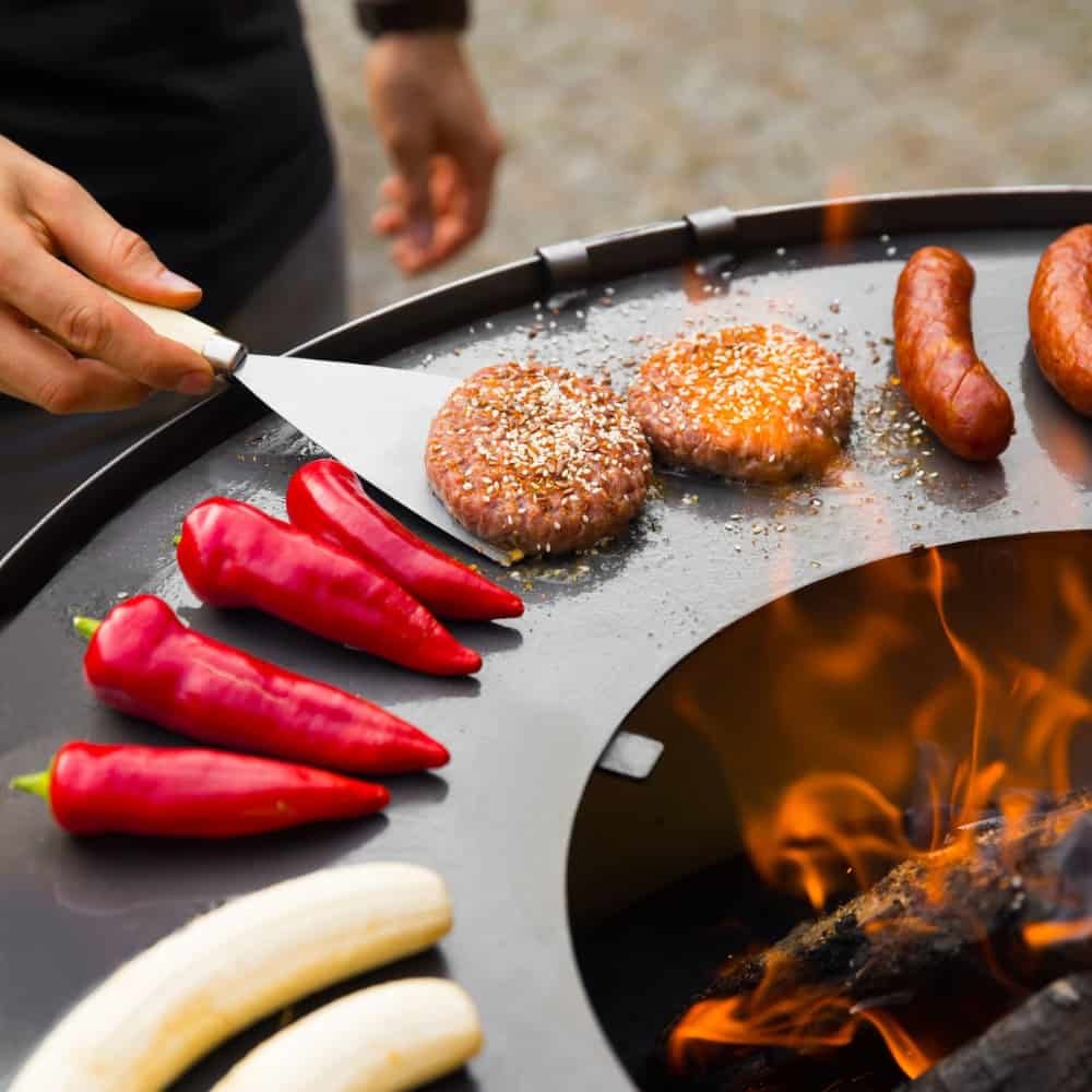 Rozsdamentes acél grilllap tűzrakóhoz 102 cm-1