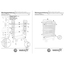 Csomag-négylábas kocsi magas, 3 polccal, S típus + EasySTOP-0