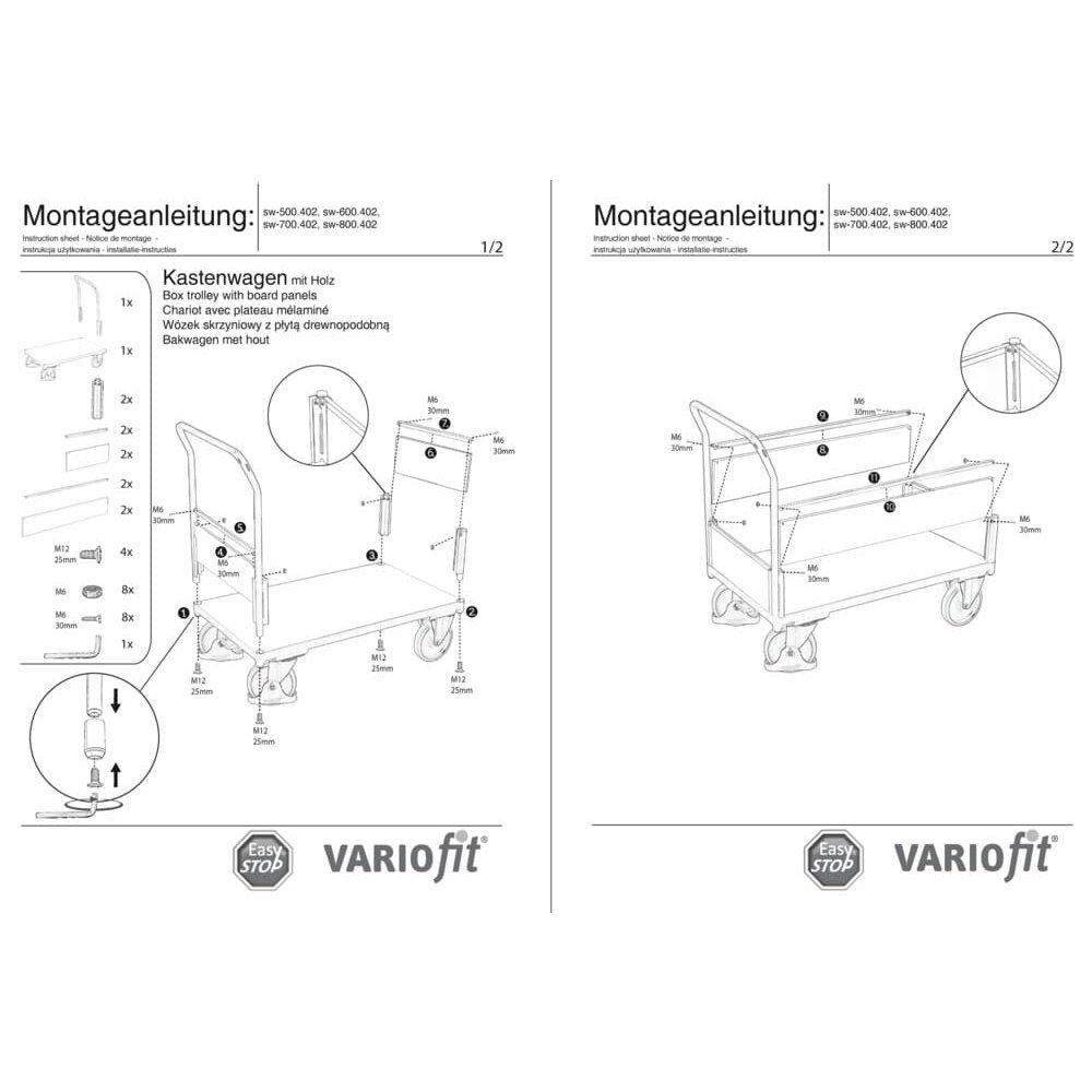 Kasten-/ Bügelwagen Típus S + EasySTOP-0