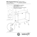 Asztalkocsi 250 kg 2 rakfelülettel, magas tolófogantyúval L típus + EasySTOP-0