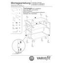 Asztal kocsi 250 kg 3 rakodófelülettel, magas tolókarral, L típus + EasySTOP-0