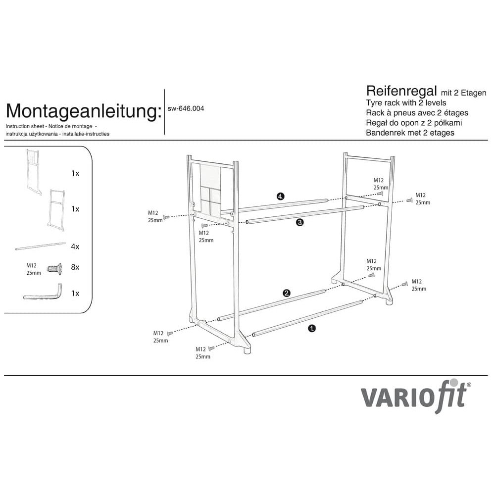 Gumiabroncstartó 2 szintes 300 kg 1205 x 780 x 1325 mm-0