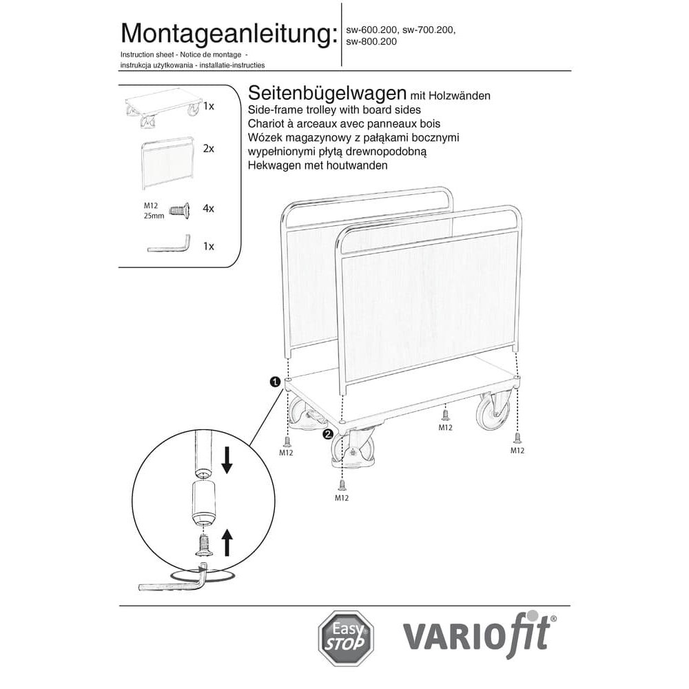 Fafalú oldalcsíptetős kocsi M típus + EasySTOP-0