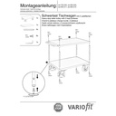 Nehéz asztalkocsi 1000 kg 2 rakfelülettel S típus + EasySTOP-0