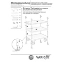 Nehéz asztalkocsi 500 kg 3 rakfelülettel Típus L + EasySTOP-0