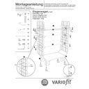 Csomagszállító magas 2 rácsos fallal + 4 polc 500 kg teherbírás Típus XL + EasySTOP-1