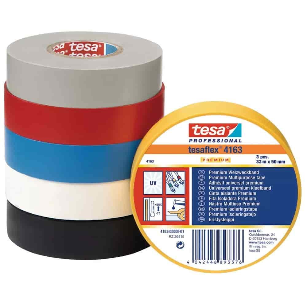 tesa tesaflex Isolierband 4163 PVC 19 mm x 33 m (fehér)-0