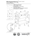 ESD asztalkocsi 3 rakodófelülettel, M típus + EasySTOP-0