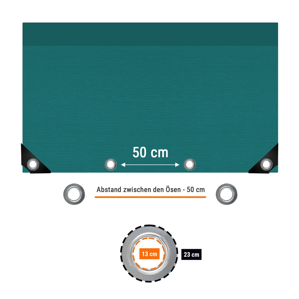 zöld 650 g/m² PVC 3 x 3m (9m²) ponyva-2