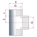 PVC-U T-idom IG 1 1/2" PN10-0