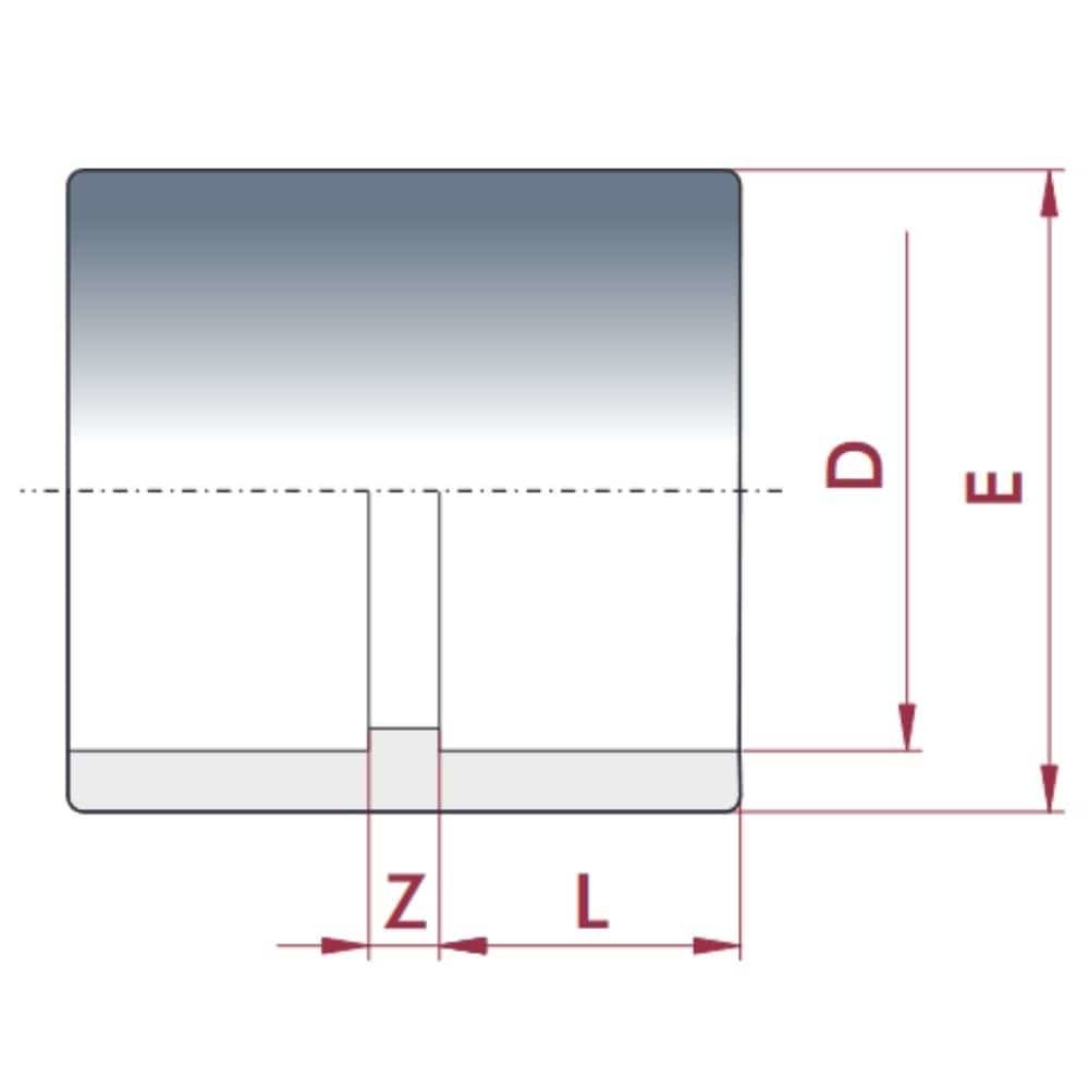 PVC-U ragasztóhüvely 20 mm PN16-0