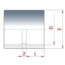 PVC-U ragasztóhüvely 63 mm PN16-0