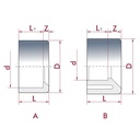 PVC-U rövid redukció 50 mm x 32 mm PN16-0