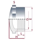 PVC-U sapka IG 1 1/2" PN10-0