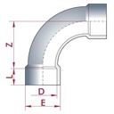 PVC-U 90° Könyök 32 mm PN16-0