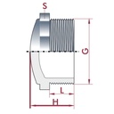 PVC-U Dugó AG 3/4" PN10-0