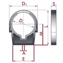 PVC-U csőbilincs kengyellel 63 mm-0