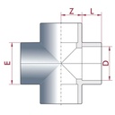 PVC-U kereszt karmantyú 63 mm PN16-0