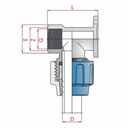 PP PE cső csatlakozás 90° fali tartó 25 x 3/4" IG-0