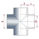 PVC - U kereszt karmantyú 20 mm PN16-0