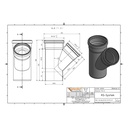 KGEA elágazás DN/OD 125/110 45 fok-1