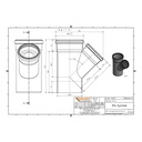 KGEA elágazás DN/OD 160/125 45 fok-0