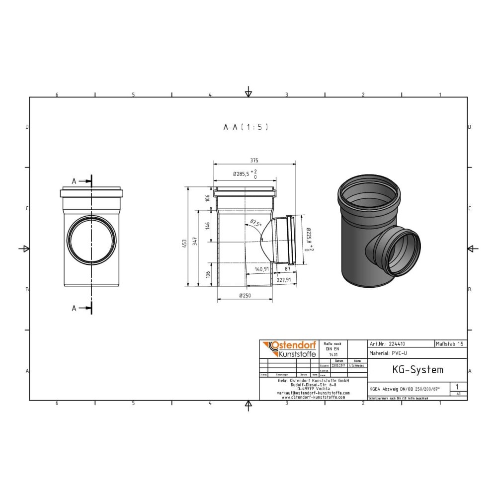 KGEA Elágazás DN/OD 250/200 87 fok-1