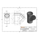 KGEA elágazás DN/OD 315/250 45 fok-1