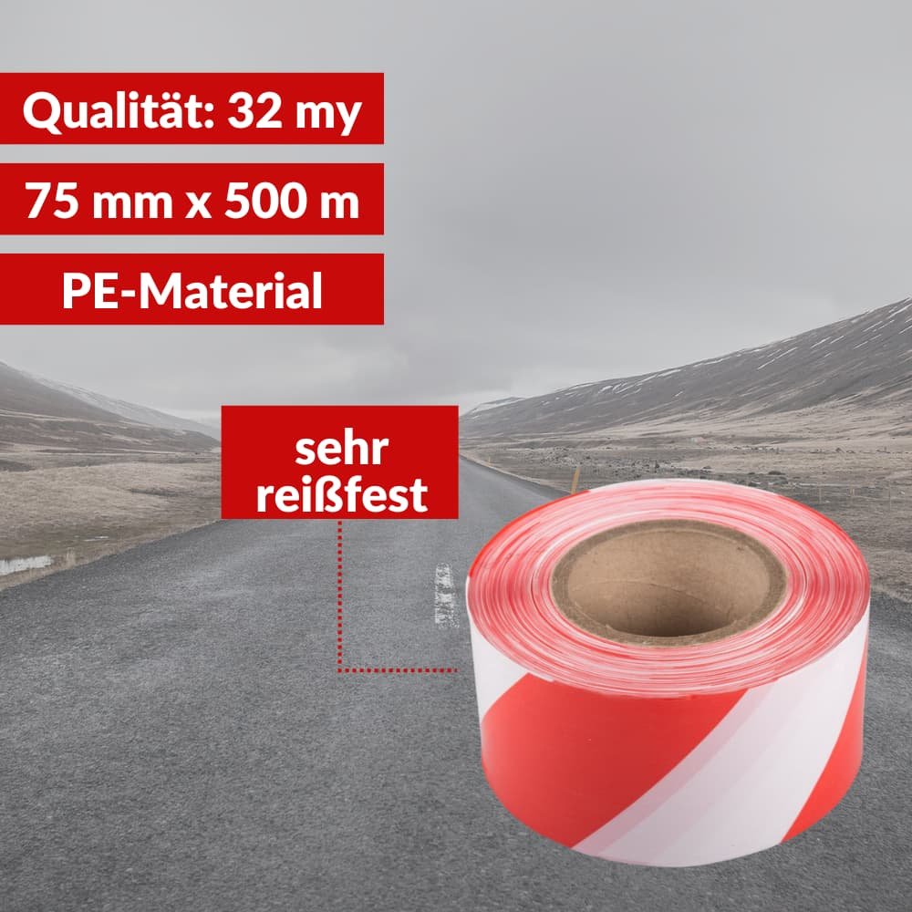 500m x 75mm Műanyag zárószalag Flatterband-1