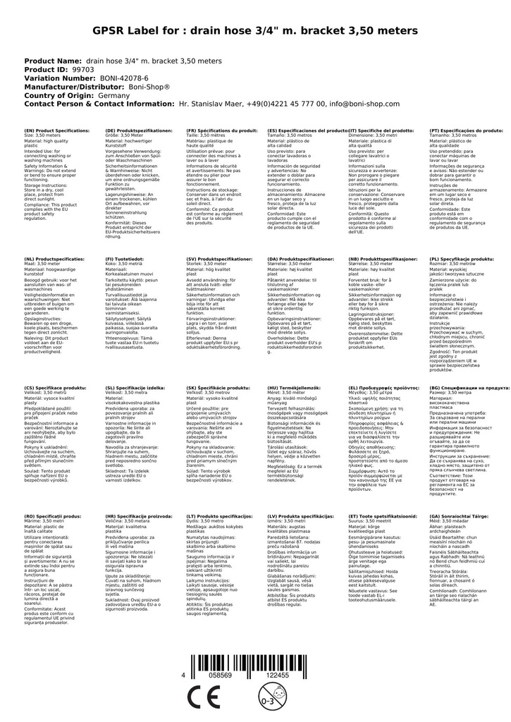 Lefolyócső 3/4" kampóval 3, 50 méter-4