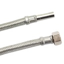 DN8 DVGW páncélcső rozsdamentes acél fonattal 3/8" ÜM x 10mm csőcsonk 300 mm