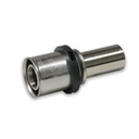 Présfitting csőátmenet rézcsőre 16 x 2 - 15 mm nikkel