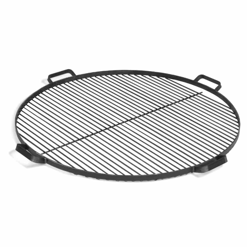 Grillrács természetes acélból, 4 fogantyúval, 60 cm